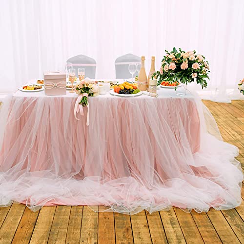 Image of Multi Purpose Solid Nylon Soft Net Combination Fabric - for Wedding, Parties, Costumes, and Decoration (32.8 x 4 Feet, Beige)