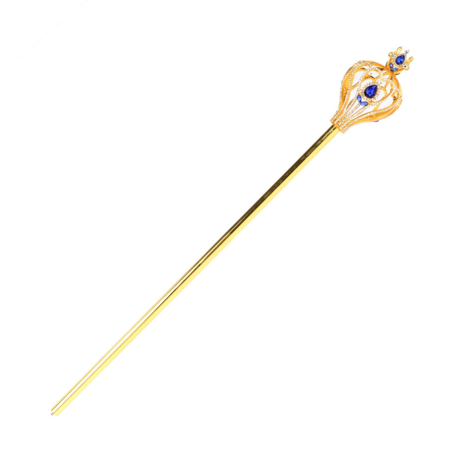 Harilla de Scintillantes, de Princesse, Sceptre en pour Accessoires de Déguisement, Costumes, Concours de Beauté, Femmes, Bleu