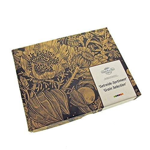 'Grain Selection' Seed kit Gift Box with 3 Alternative Grain Plant Varieties of ethnobotanical Importance