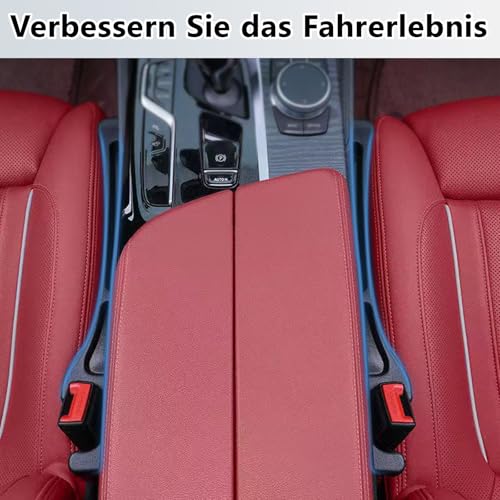 Lückenheld Autositz 2 Paar, Flexibel Autositz Lückenfüller, Car Seat Gap Filler aus Stoff, Universale Lückenfüller Auto 40.7 * 7 cm für PKW SUV LKW