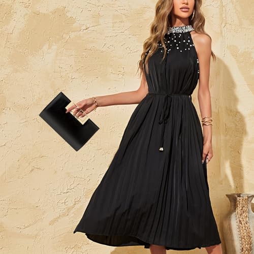 Image of Gets Clutch Purses for Women PU Leather Evening Handbag for Formal Wedding Party Clutches Small Crossbody Bag with Chain