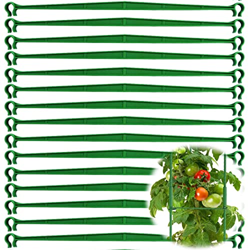 Rovepic Stake Arms Tomato Cage Connector Kit Garden Plants Stake with 2 Buckle 11.8 Inches Vegetable Trellis Connectors Support arms for Vertical Climbing Plants, Vegetables, Flowers and Vine 30 Pack