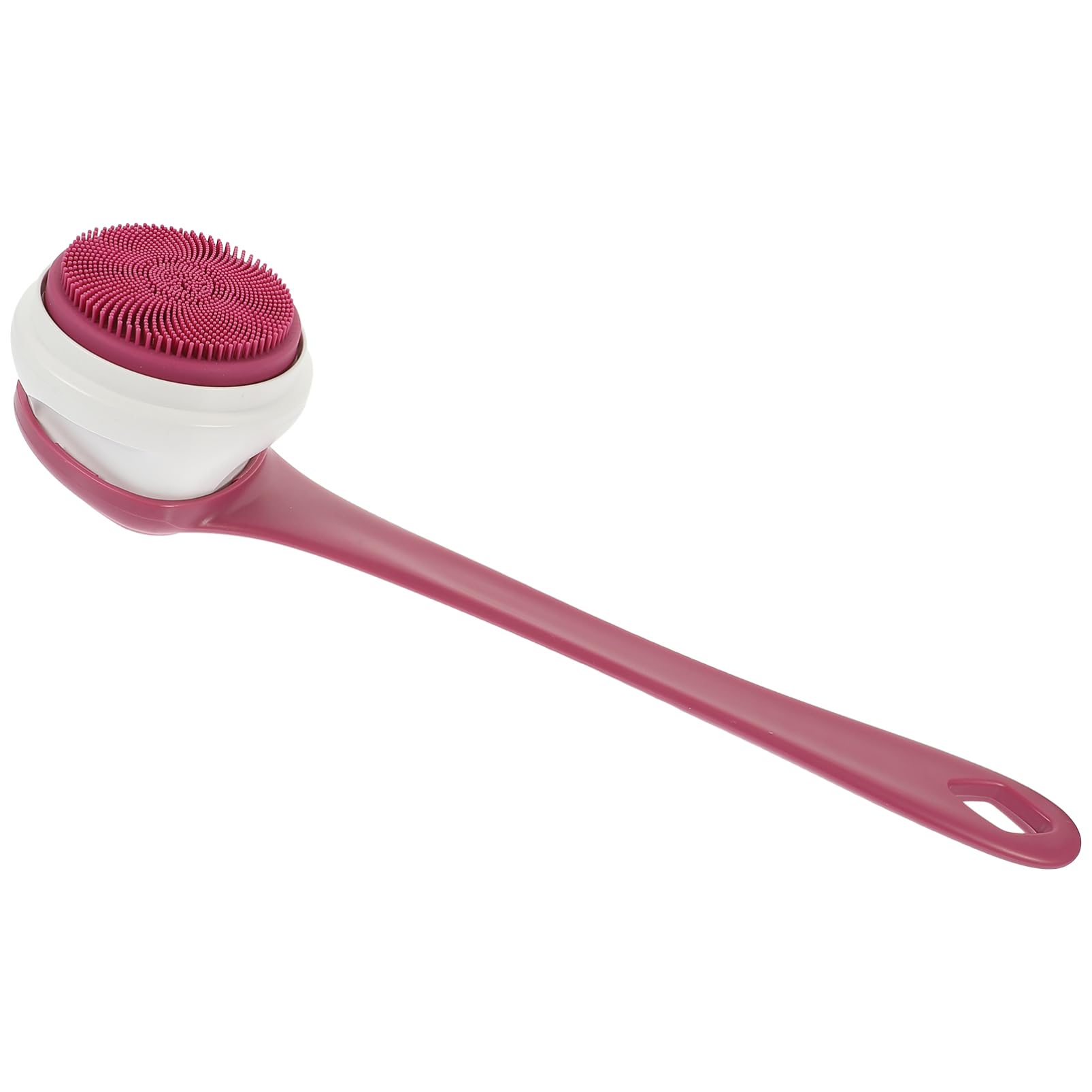 Cepillo Corporal Eléctrico Recargable 1 Unidad Mango Largo Silicona Resistente al Agua para Ducha Cuidado Personal Exfoliación Masaje Espalda Hombros Cuello