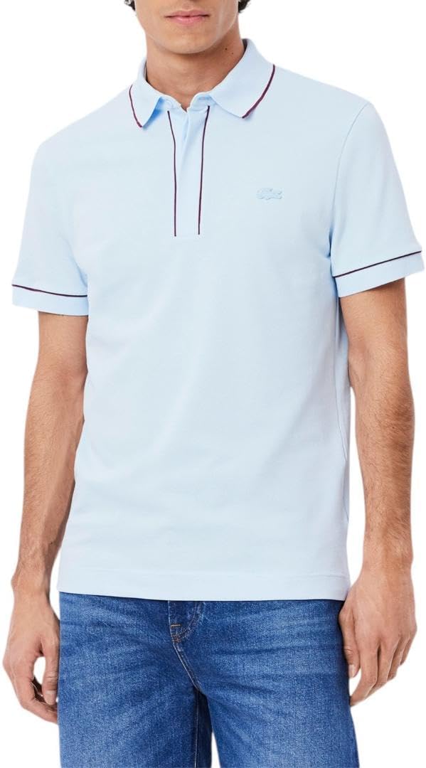 Lacoste Mens Regular Fit Paris Contrast Stretch Piqué Polo Shirt
