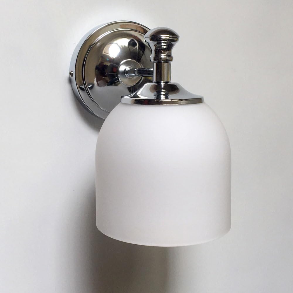 Nowoczesna srebrna lampa ścienna LED do łazienki, oświetlenie toaletkowe, mlecznobiałe szkło, retro, do przedpokoju, styl wiejski, żelazo, E27, rustykalny, okablowany