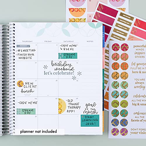 Classic Sticker Book in Colorful Mid Century Circles, Decorate Your Paper Crafts, Label, Color Code Your Planner and Calendar with Beautiful Stickers by Erin Condren - Thumbnail 5