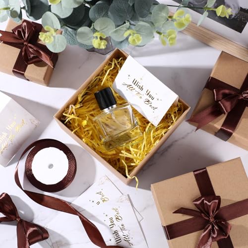 Marspark 4 Pcs Christmas Nesting Gift Boxes with Lids Stackable Square Nested Boxes Set with Ribbon Large to Small Size Prank Annoying Nested Gift Wrapping for Valentine Weddings Birthday(Kraft) - Image 6