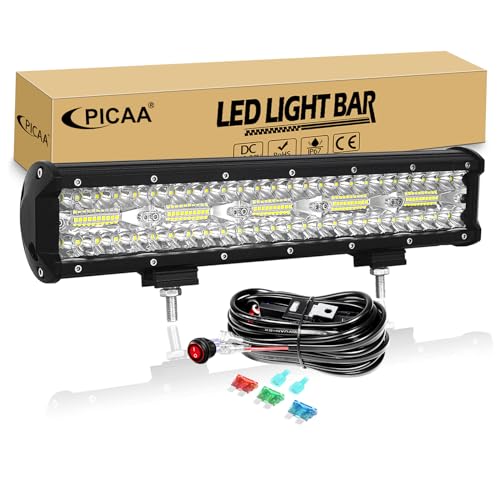 Barra LED 4x4 faro para offroad ATV SUV iluminación combinada triple fila de 15 pulgadas