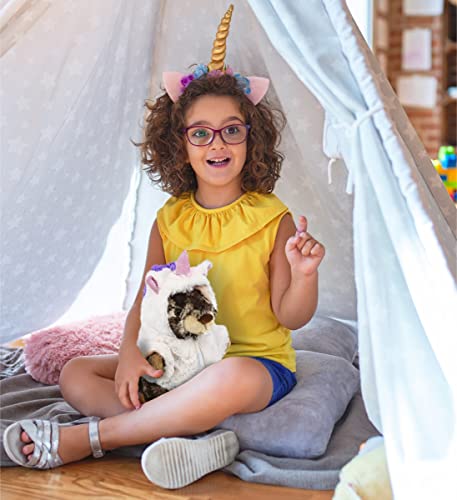 Dollibu Standing Marmot Unicorn Plush Stuffed Animal Toy - Super Soft Marmotcorn Dress Up With Removable Plush Unicorn Outfit, Cute Fantasy Wildlife Gift - 8.5 Inches #TOP5