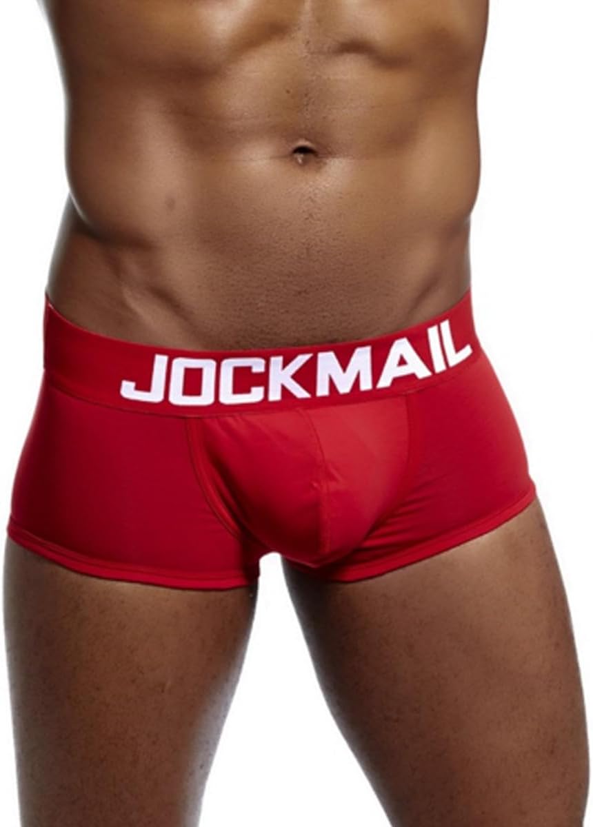 Boxer Briefs Underwear Men's Cotton Solid Color Trunk Breathable Classic Underpanties