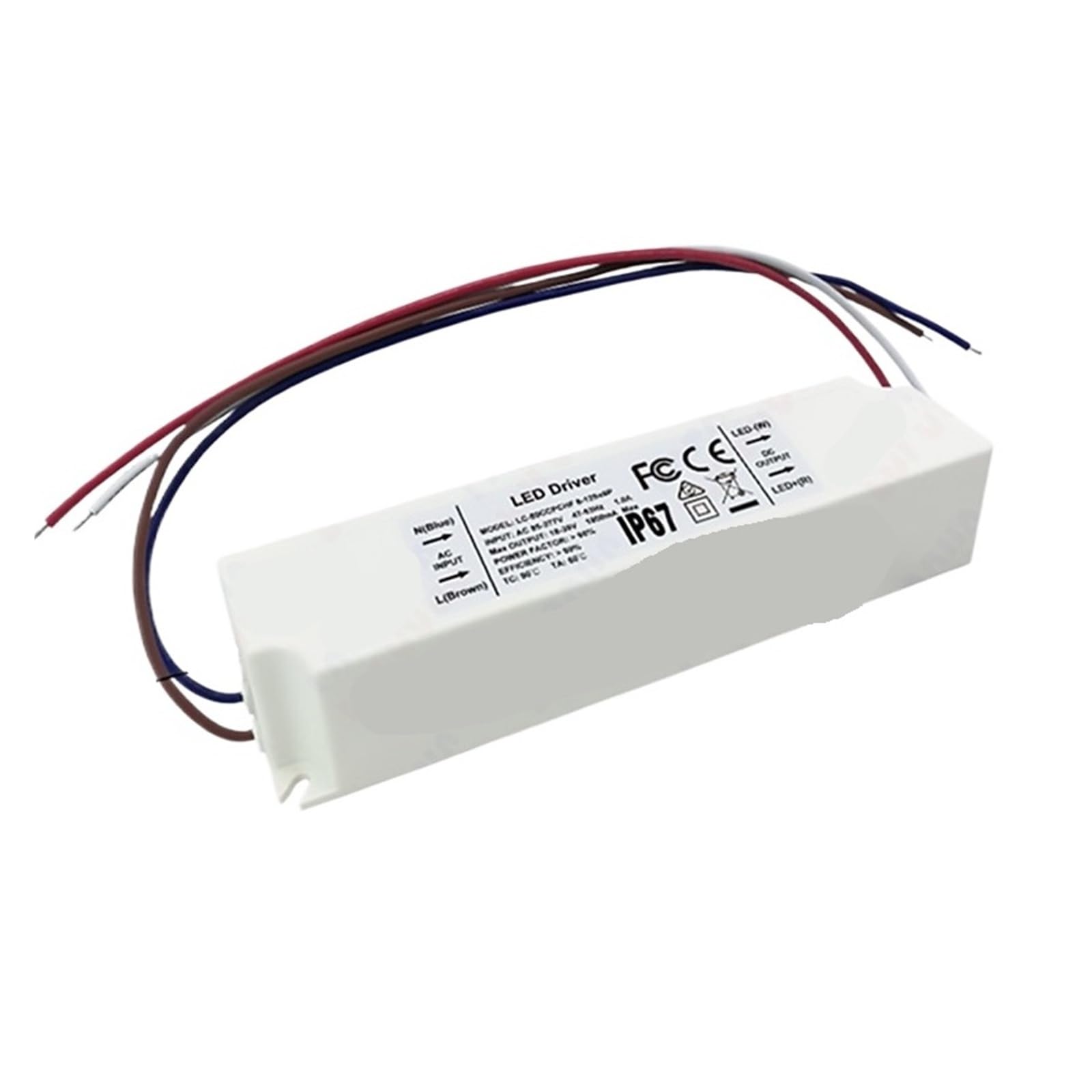 PWANUIGTE 60W 70W 80W LED Driver 2400mA 2100mA 1800mA 1500mA 1200mA 700mA Lighting Transformer(2400mA 18-34V PC)