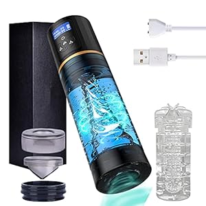 4 in 1 pennispompen manchetten strak Elektrische penispomp voor mannen met 3-laags plug, multifunctionele tennispomp Handmatige vacuümpomp voor tennisvergroting, 10-frequenties, 5 onderdruk