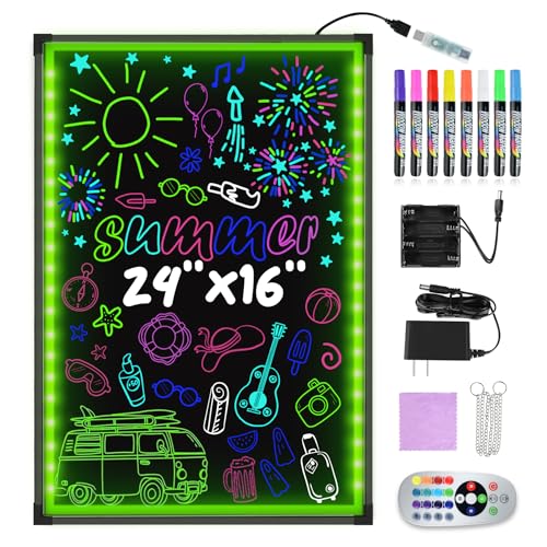 Personalisierte LED-Nachrichtenlampe – Mit Fernbedienung & Marker, Weiches Nachtlicht, Geschenkidee