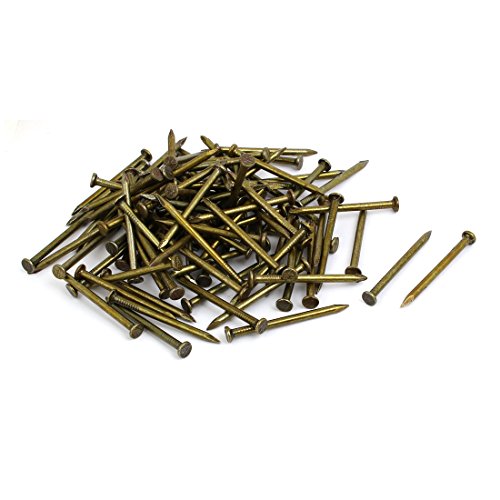 Aexit Fiber Concrete Fastener Cement Wall Carbon Steel Point Tip Wire Nails 3.4mmx50mm 100PCS Model:49as229qo130