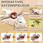 Katzenspielzeug Vogel Flattern, Interaktives Katzenspielzeug Selbstbeschäftigung Vogel mit Flügeln Schlagen, USB Aufladung Elektrisches Vogelspielzeug für Katzen – Bild 2