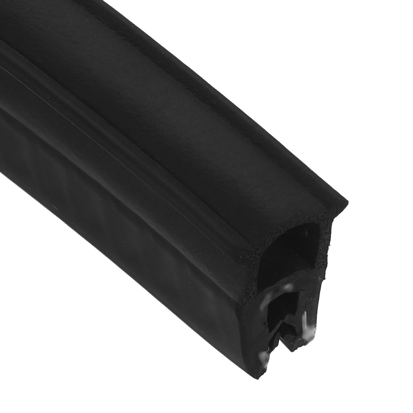 PATIKIL Automotive Door Weather Stripping, 3.2FT EPDM Car Door Rubber Edge Trim Seal Strip Gasket with Top Bulb for Electrical Cabinet Cars Boat RVs Truck (Black, 15mm W x 26mm H)