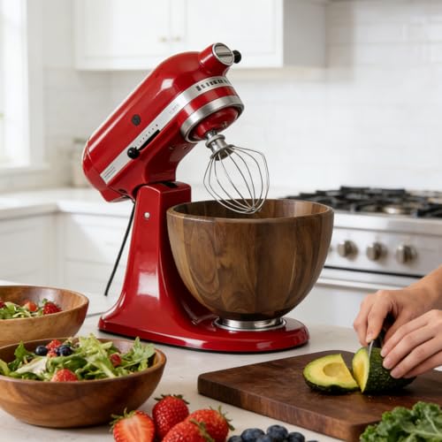Tazón de Mezcla de Madera de Nogal 5 QT miniatura 5