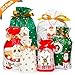 Produktbild YiRAN Weihnachtenk Geschenktüte, Weihnachten Süßigkeiten Tüten Wiederverwendbare Partytüten Weihnachtstüten Kekstüten Geschenk Taschen für Kinder (mit Weihnachtsgeschenk-Tags)