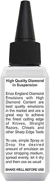 50ml Poly Diamond Emulsion Premium Quality Suspension Knife Sharpener Sharpening Honing Cutting Stropping Polishing 0.25, 0.50, 1.0, 2.0 & 4.0 (4.0 Micron)