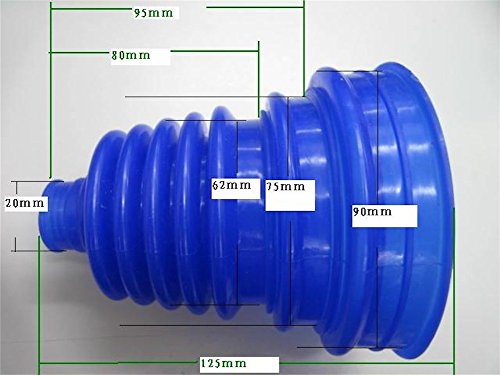 Ac Performance 5 Inch (125Mm) Height Black Cv Boots Joint Replacement Cover Silicone Rubber Flexible Constant Velocity Joint, Pack Of 2 #TOP1