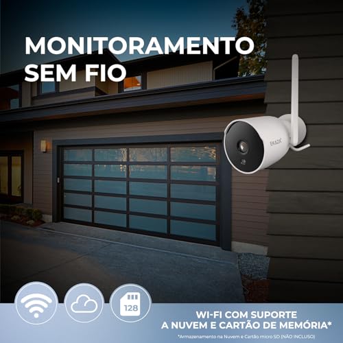 EKAZA, Câmera Externa Smart Wi-fi, Com Armazenamento em Nuvem, Ip66 À Prova Da Chuva, resolução 2K/3