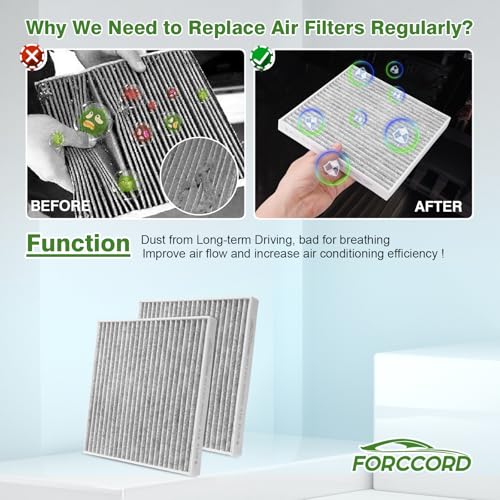 Image of 2-Pack Rear Cabin Air Filters for Kia Carnival 2022-2024 2025 2026 (3.5L) | Replace #97133-R0500 (Rear Installed, Not Front) Cabin Filter Automotive Replacement Air Filters Car Accessories
