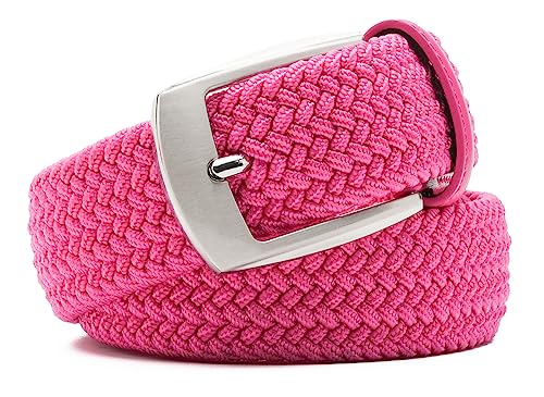 Image of Fabio Valenti Canvas Elastic Fabric Woven Stretch Braided Belts for Men Women Junior with Multicolored /Full Sizes