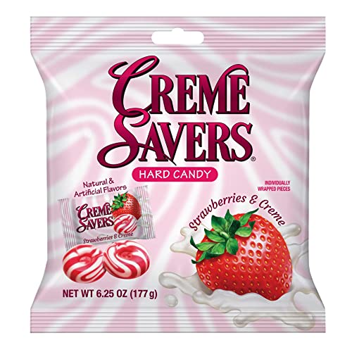 Creme Savers Hard Candy, Individually Wrapped Bulk Candy, Cream Savers Hard Candy With Nosh Pack Mints (12 Pack Strawberry) #TOP2