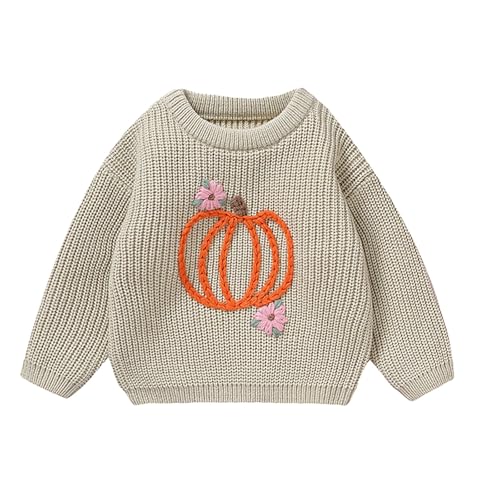 Halloween Baby Sweater Toddler Boys Girls Cute Pumpkin Knit Tops Infant Kids Fall Winter Warm Knitwear Long Sleeve Pullover