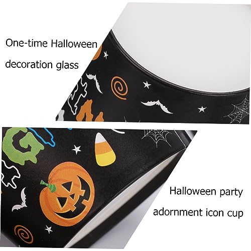 KALLORY 6 Conjuntos 48 Peças Caveira Para Tema Incluído Canecas De Onça De Papel De Halloween Padrão