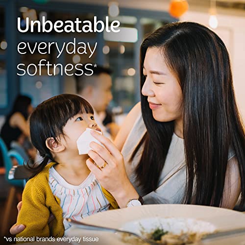 Image of Kleenex Trusted Care Facial Tissues, 3 Flat Boxes, 144 Tissues per Box (432 Total Tissues)
