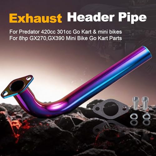 Image of 420cc Exhaust Header Pipe For Predator 420cc 301cc,For 8hp GX270,GX390 Mini Bike & Go Kart Parts