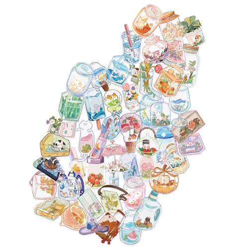 Nearockle 50 Stück Sommerkühle Transparent Sticker Set