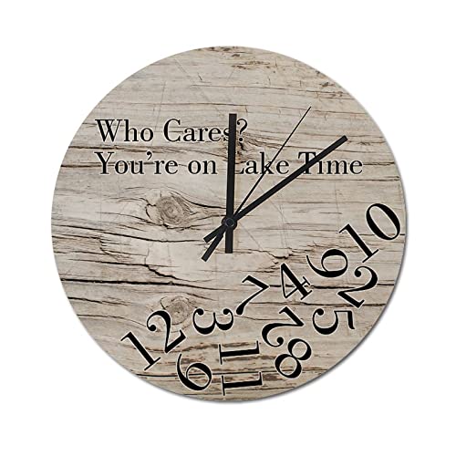 Horloge murale ronde bois vintage pour embellir un mur de maison
