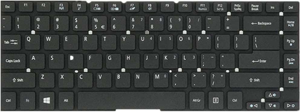 fqparts Laptop keyboard for ACER For TravelMate P245 P245-M P245-MG P245-MP P245-MPG Colour Black US united states edition