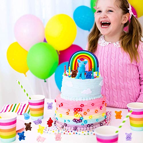 Sansheng 200 Pcs Mini Baby Bear Counters，Plastic Bears，Small Counting Classification Bear Counter Children Education Learning Number Color Recognition Toy-10 Colors（0.55 X 0.62 In） #TOP5