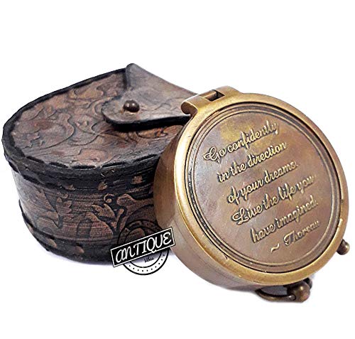Quote Printed Gifts - Brass Compas Nautical GPS Navigation Tool Marina Military/Army Compasses