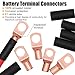 4 Gauge Wire (25 Feet Black+25 Feet Red) Copper Clad Aluminum Automotive Power Ground Cable Wire,20PCS Lugs Terminal Connectors,Heat Shrink Tubing,100A ANL Fuse with Cable Cutter
