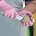 Evridwear 2 Colors 2 Pairs Combo Level 5 Cut Resistant Gloves with Strong Silicone Grip Dots Kitchen Meat cutting Fish Fillet Shucking and Mandolin Slicing Free E-book(M, Pink+Gray)