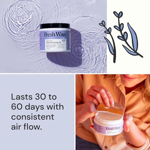 Image of Fresh Wave Lavender Odor Removing Gel, 15 oz. & 7 oz.| Safer Odor Absorbers for Home | Natural Plant-Based Odor Eliminator | Every 7 oz. lasts 30-60 Days | For Cooking, Smoke, Trash & Pets