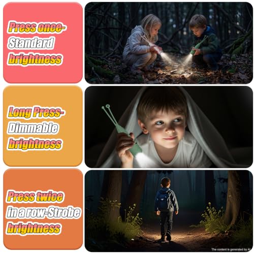 Image of Rechargeable Kid's Flashlight, LED Kid Flashlight for Boys and Girls, Pink Unicorn for 4-6 Year Old Girls and Boys, Camping and Outdoor Exploration, Birthday Gift (Crocodile+Unicorn)