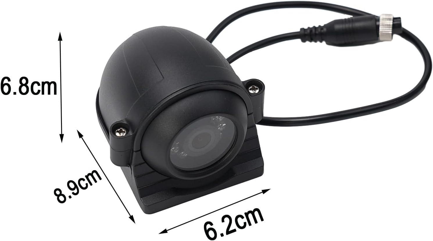 AHD 1080P Side View Camera with 12 IR LEDs, 700TVL 4-Pin Heavy Duty Truck RV Bus Front Camera, IP67 Waterproof for Night Vision 120° Wide Angle
