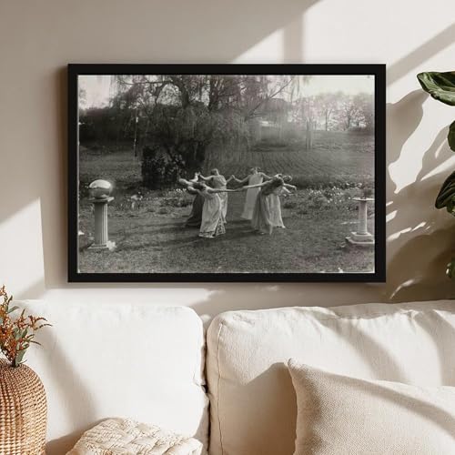 Impression sur toile cercle de sorcières déco bureau cadre suspendu 20x30 cm