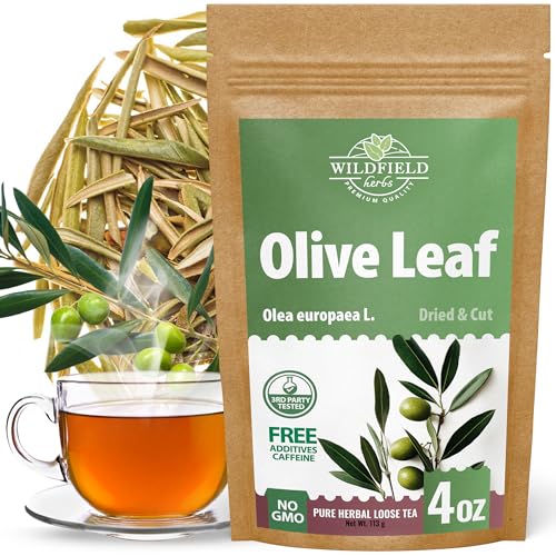 Image of 4 oz. Olive Leaf Tea Dried Olive Leaf Herbal Tea (Olea Europaea) - 113g Bags Herb Hojas De Olivo Secas