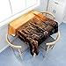 Chickwin Wodoodporny kwadratowy obrus 3D budynek miejski świat krajobraz drukowany obrus czyszczenie przeciwporostowe zmywalny hotel restauracja na zewnątrz dekoracja domu (180 x 180 cm, Manhattan)