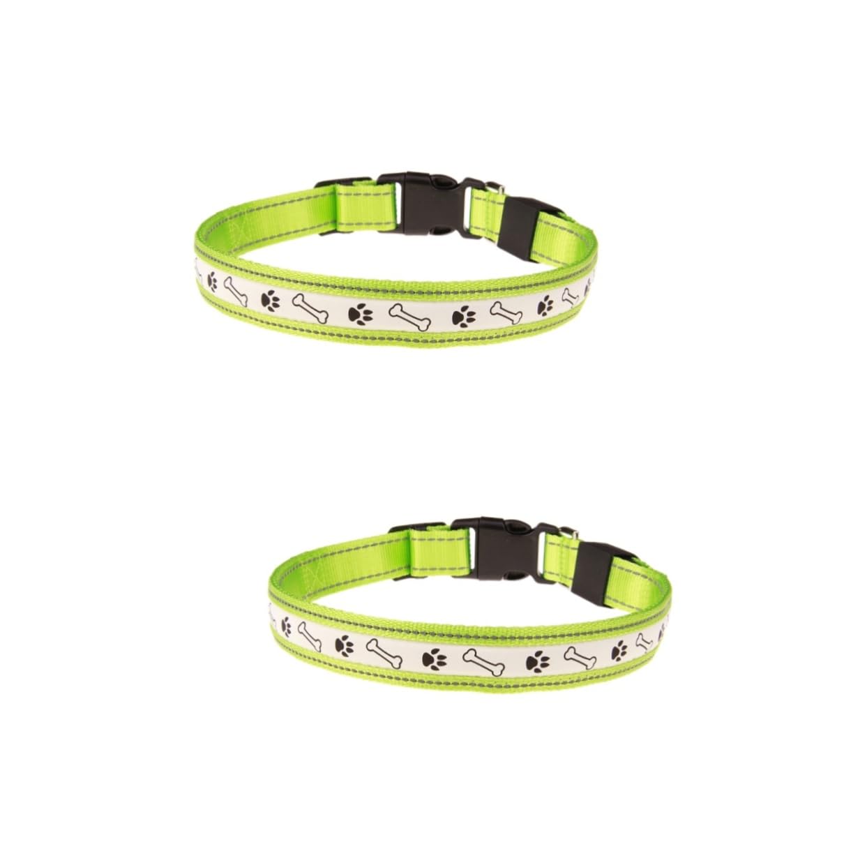 Sosoport 2stücke Haustierhalsband Mit Aufladbarem Akku Leuchtendes Verstellbares Hundehalsband Für Optimale Sichtbarkeit Bei Nacht Für Beim Spaziergang Und Camping