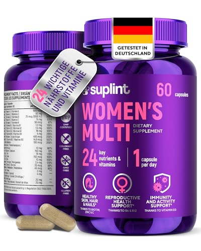 Multivitamin Kapseln hochdosiert für Frauen – A-Z Komplex mit Vitamin...