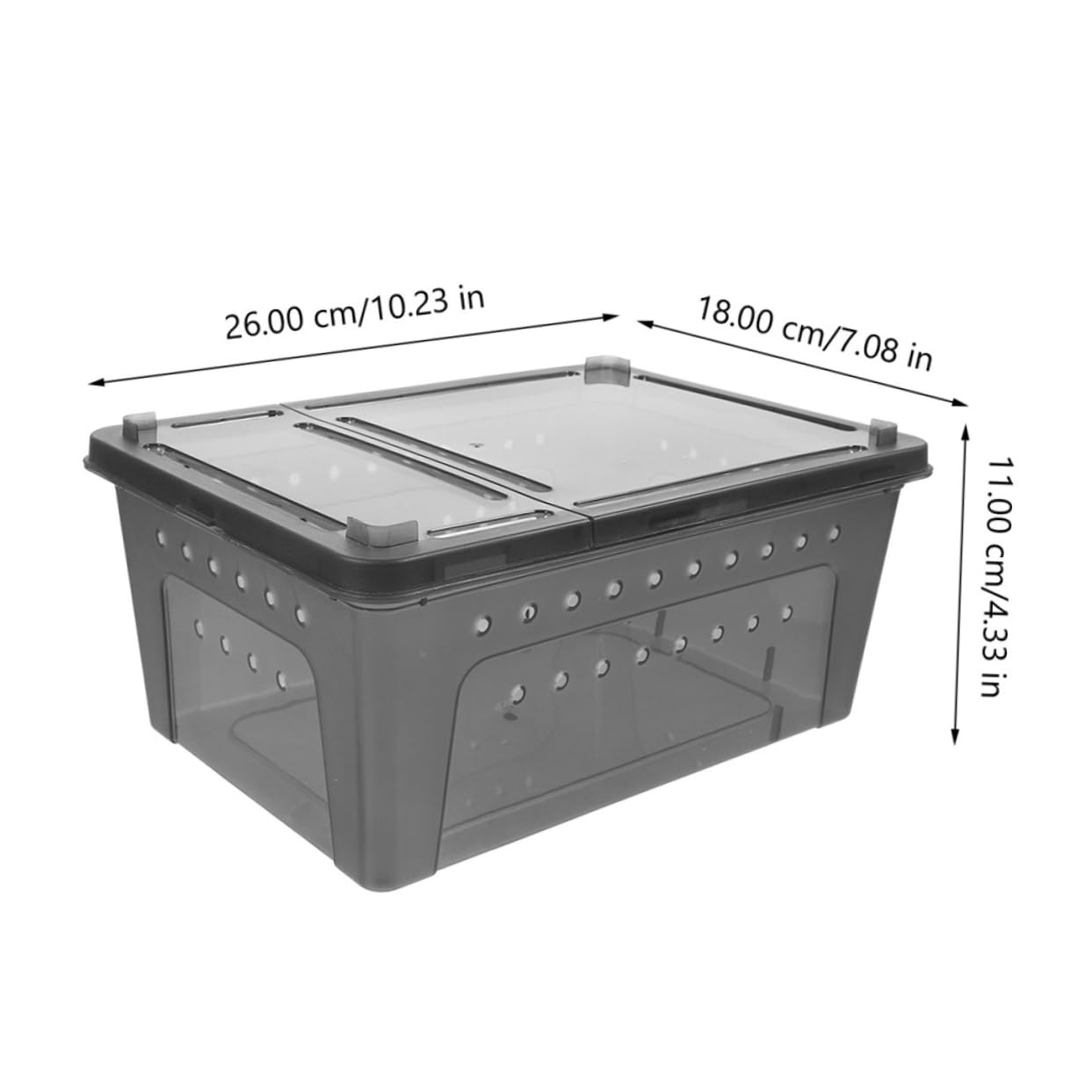 INOOMP 3 Set di Scatole di Riproduzione per Lucertole Accessori per Rettili Scatola di Alimentazione per Rettili Terrario per Ragni Terrario per Lumache 2 Pezzi * 3