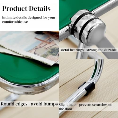 Foldable Acrylic Nightstand - Modern Minimalist Rectangular Bedside Table, Space-Saving Folding Side Table for Living Room & Bedroom, Durable Small End Table Furniture