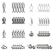 SUNNYCLUE 1 Caja 80 Piezas 8 Estilos Abalorios de Pescado Estilo Tibetano A Granel Espina de Pescado Pez Dorado Hueco Mar Océano Animal Aleación Colgantes Chapado En Plata Antigua para Fabricación